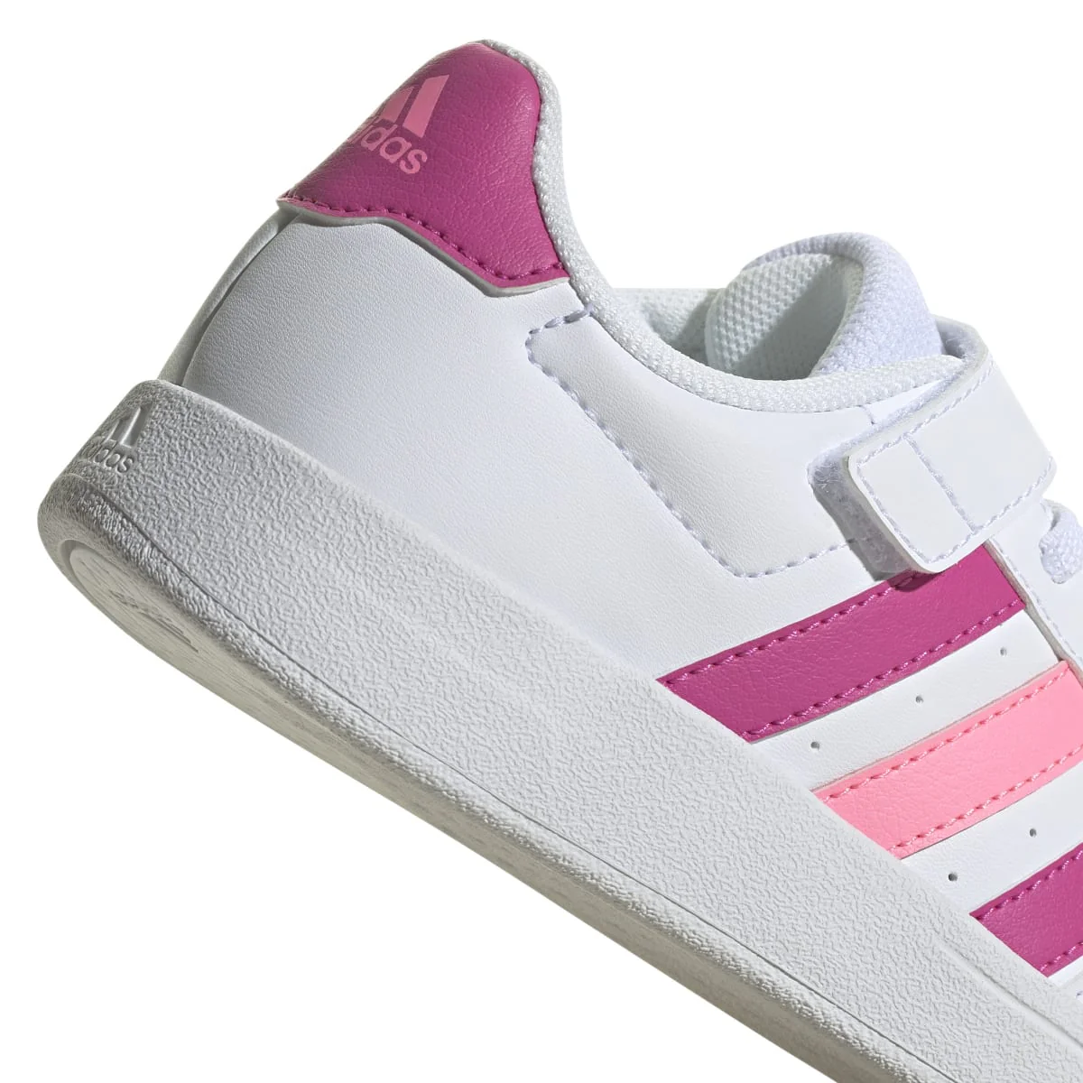 Sneakers bianche da bambina con strisce rosa e fucsia adidas Breaknet 2.0 EL K - Image 9