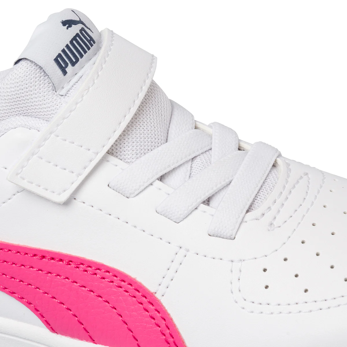 Sneakers bianche da bambina con striscia a contrasto Puma Rickie AC PS - Image 6