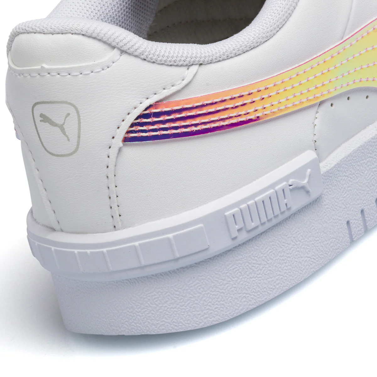 Sneakers bianche da bambina con striscia effetto laminato Puma Jada Holo PS - Image 7