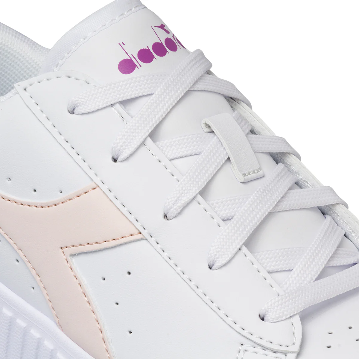 Sneakers bianche da bambina con suola platform Diadora Game Step PS - Image 7