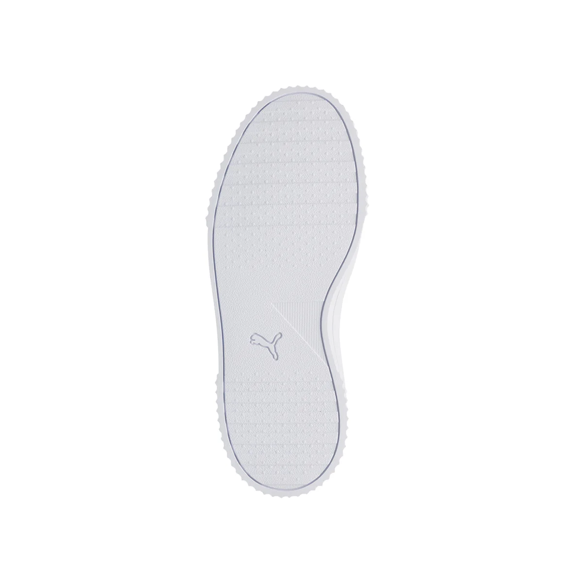 Sneakers bianche da bambina con suola platform Puma Carina L PS - Image 4
