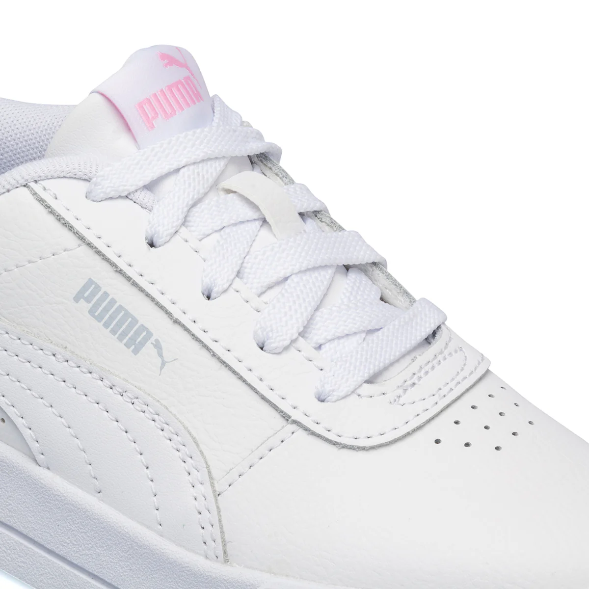Sneakers bianche da bambina con suola platform Puma Carina L PS - Image 6
