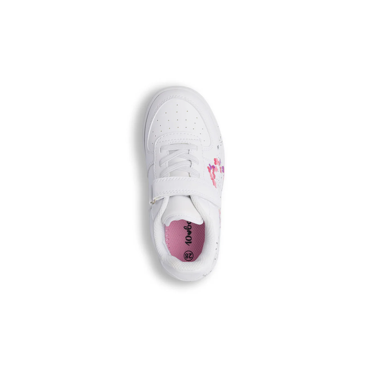Sneakers bianche da Bambina e Ragazza con stampa cuore a contrasto Dieci Baci - Image 5