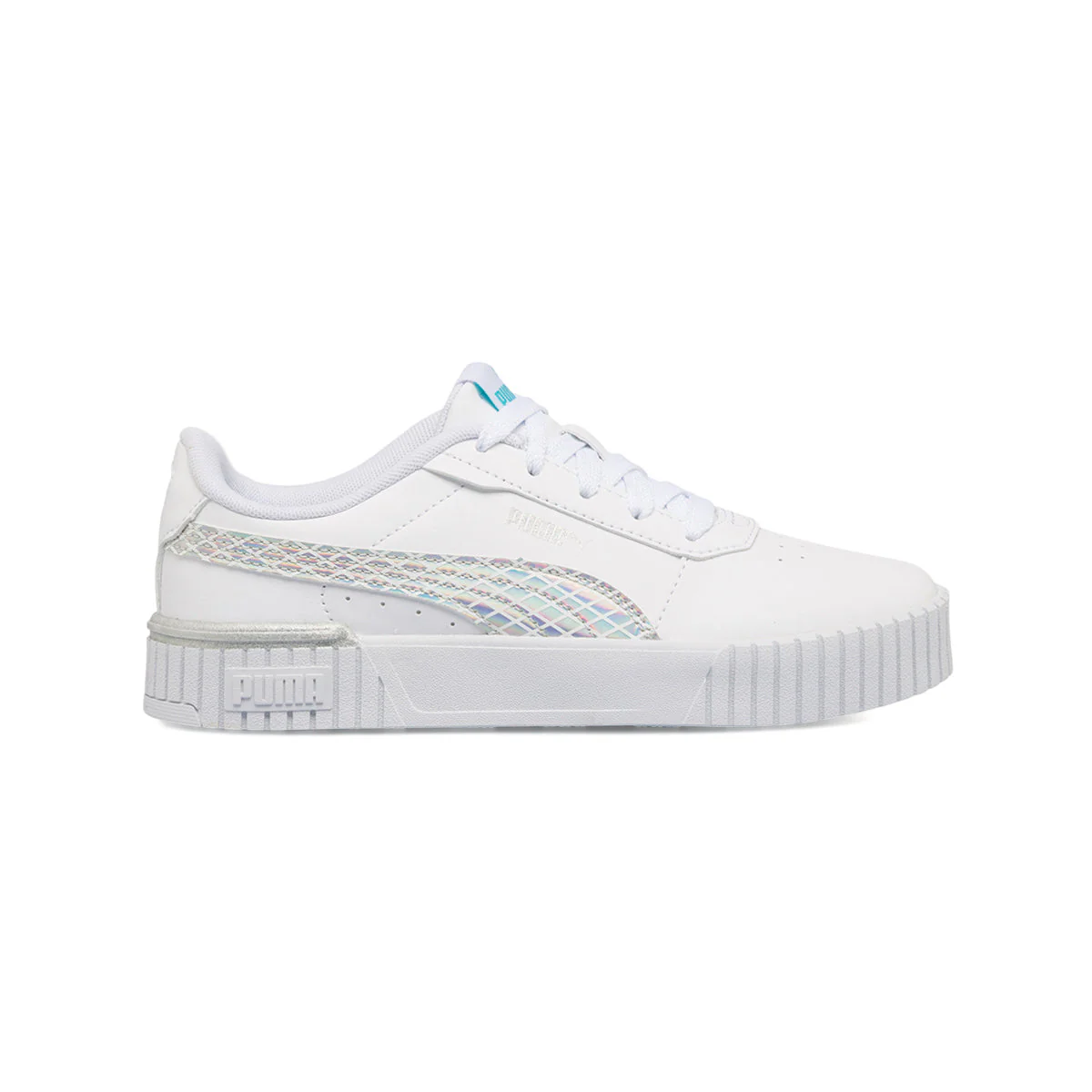 Sneakers bianche da bambina Puma Carina 2.0 Mermaid Ps