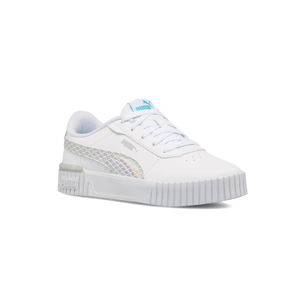 Sneakers bianche da bambina Puma Carina 2.0 Mermaid Ps - Image 2