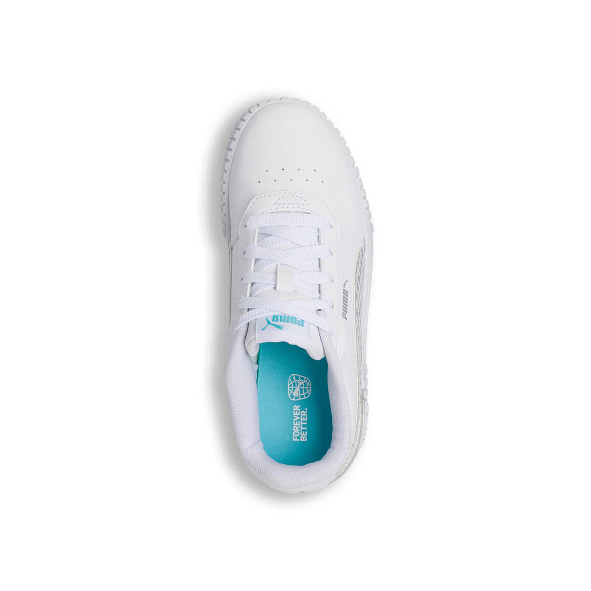 Sneakers bianche da bambina Puma Carina 2.0 Mermaid Ps - Image 7