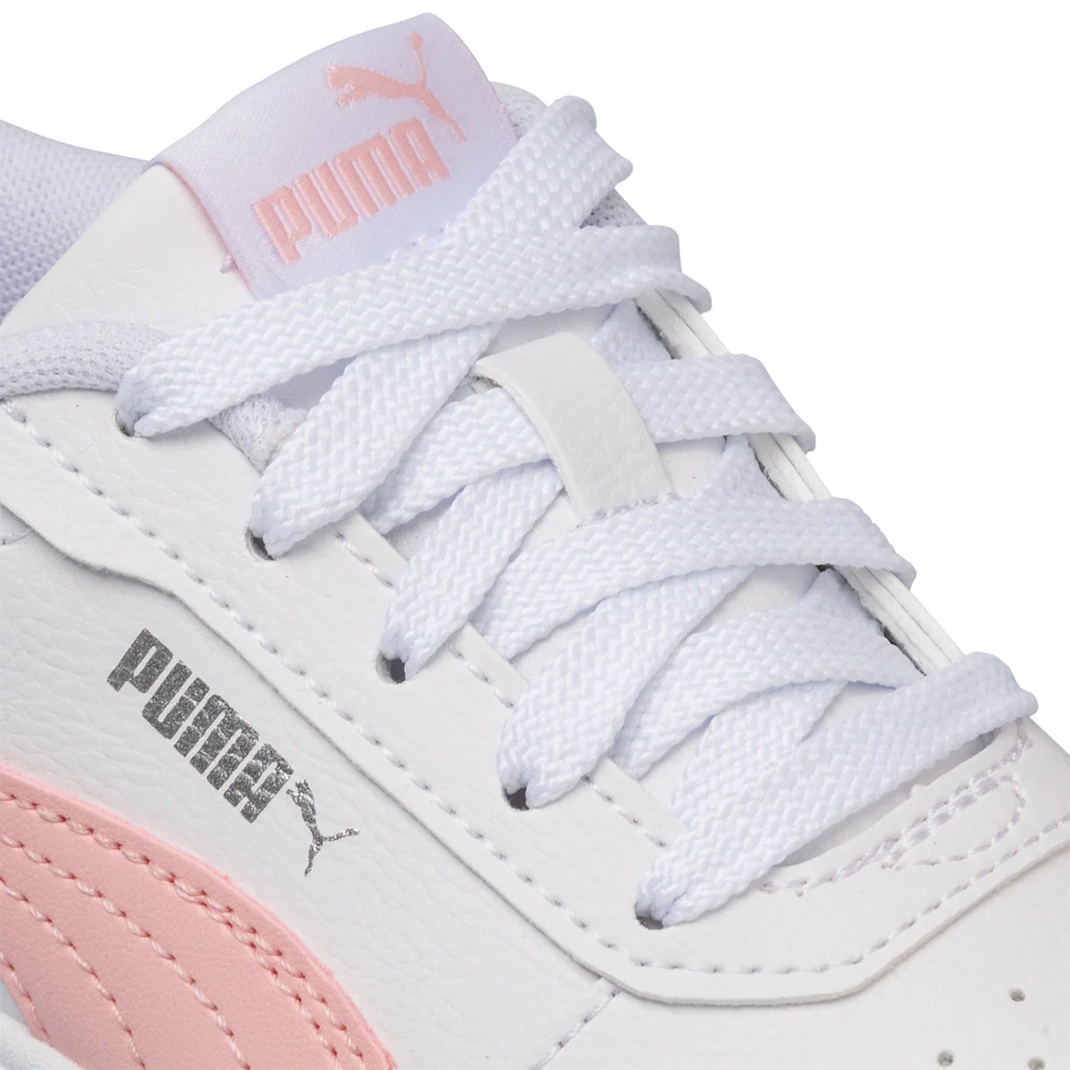 Sneakers bianche da bambina Puma Carina 2.0 Ps - Image 5