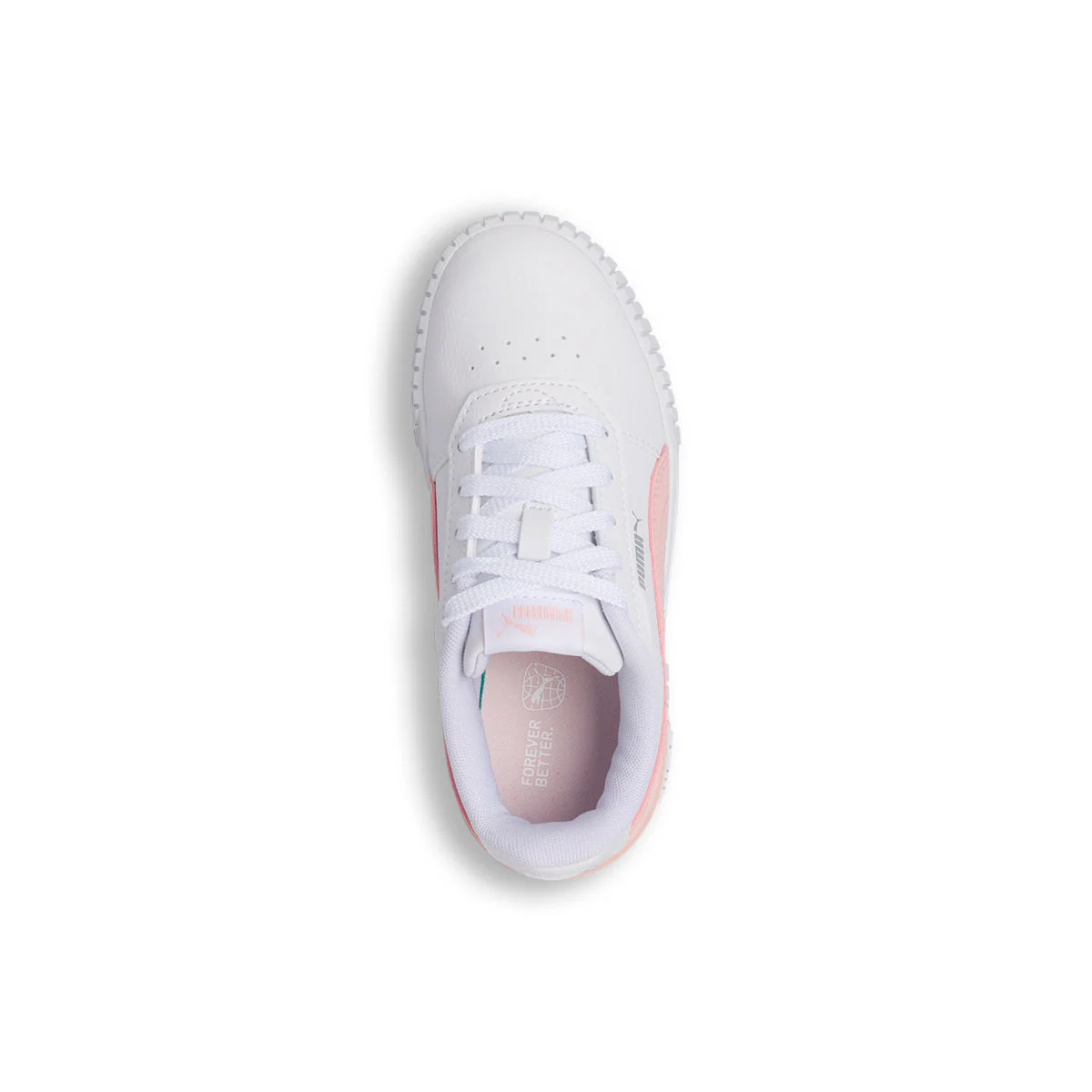Sneakers bianche da bambina Puma Carina 2.0 Ps - Image 7