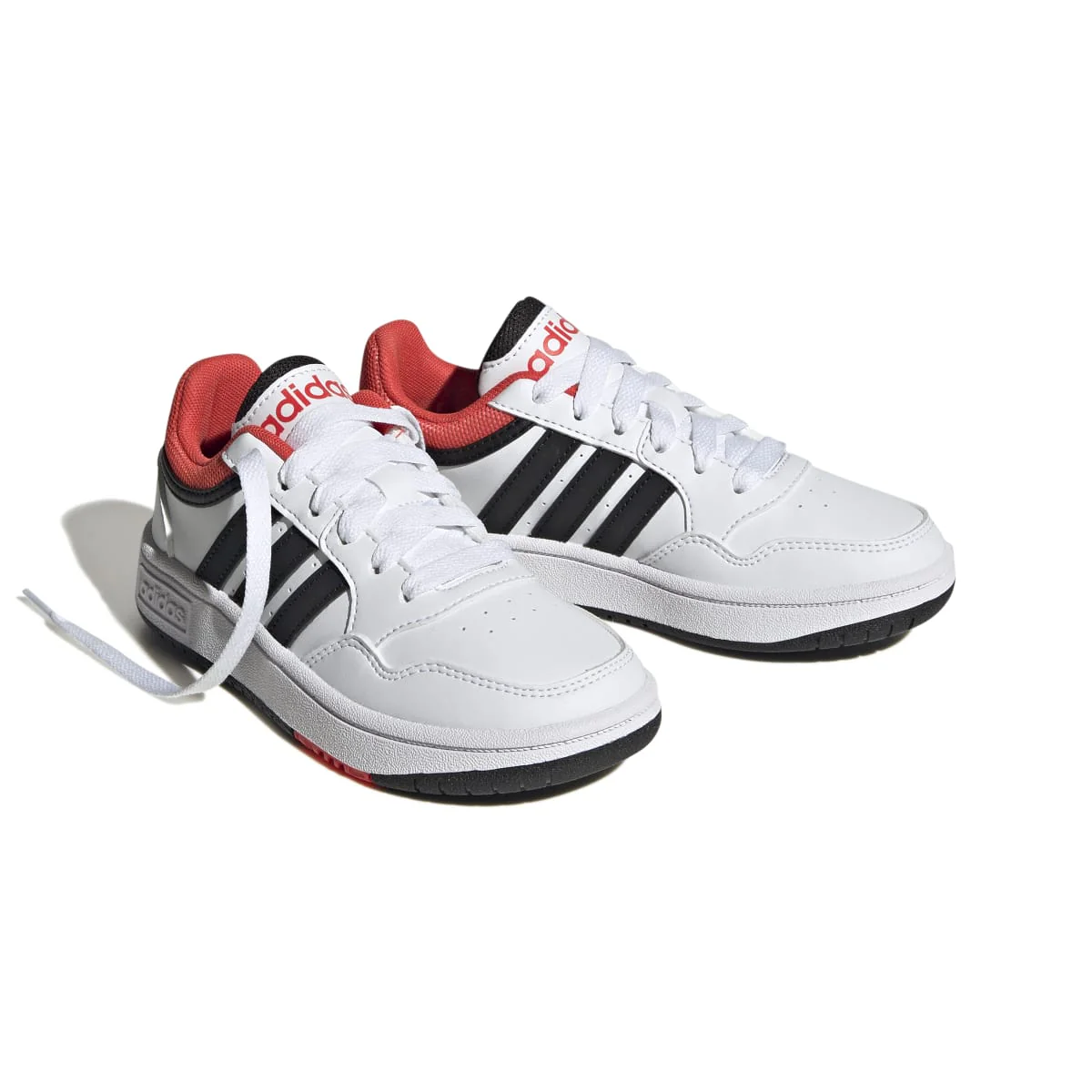 Sneakers bianche da bambino con design 3-stripes adidas Hoops 3.0 K