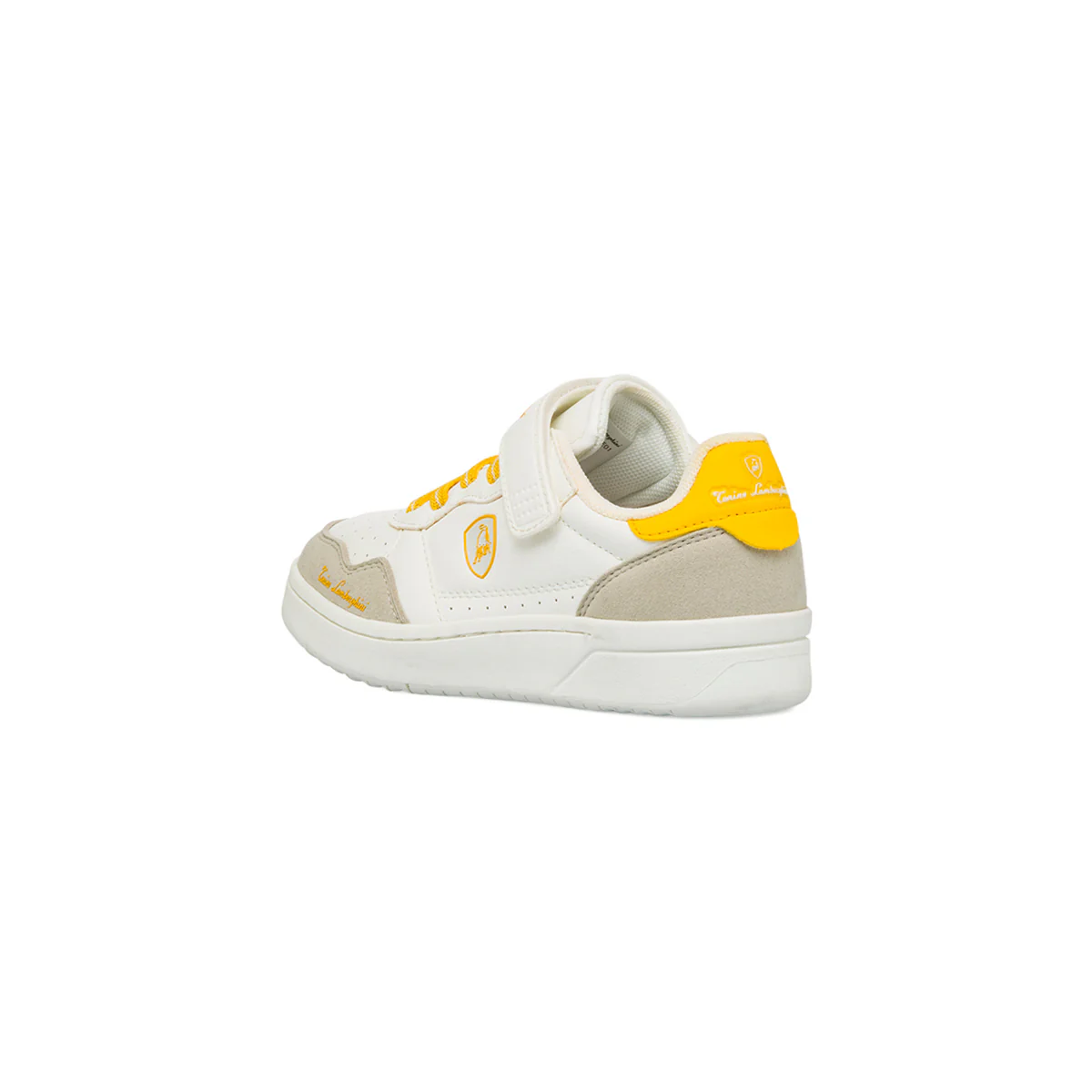 Sneakers Bianche da Bambino con dettagli giallo e strappo Tonino Lamborghini - Image 3