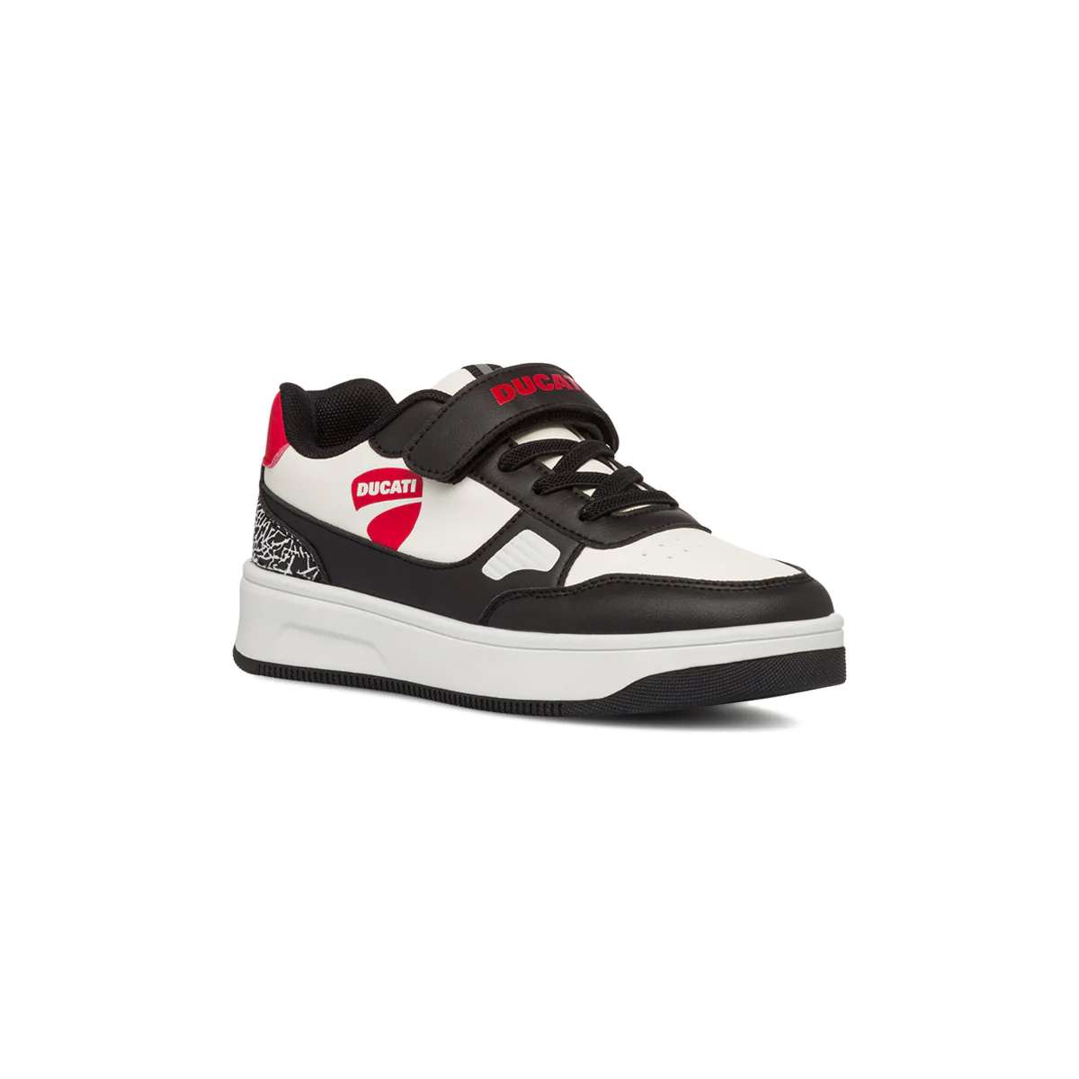 Sneakers bianche da bambino con dettagli neri Ducati Valencia 5 Ps - Image 2