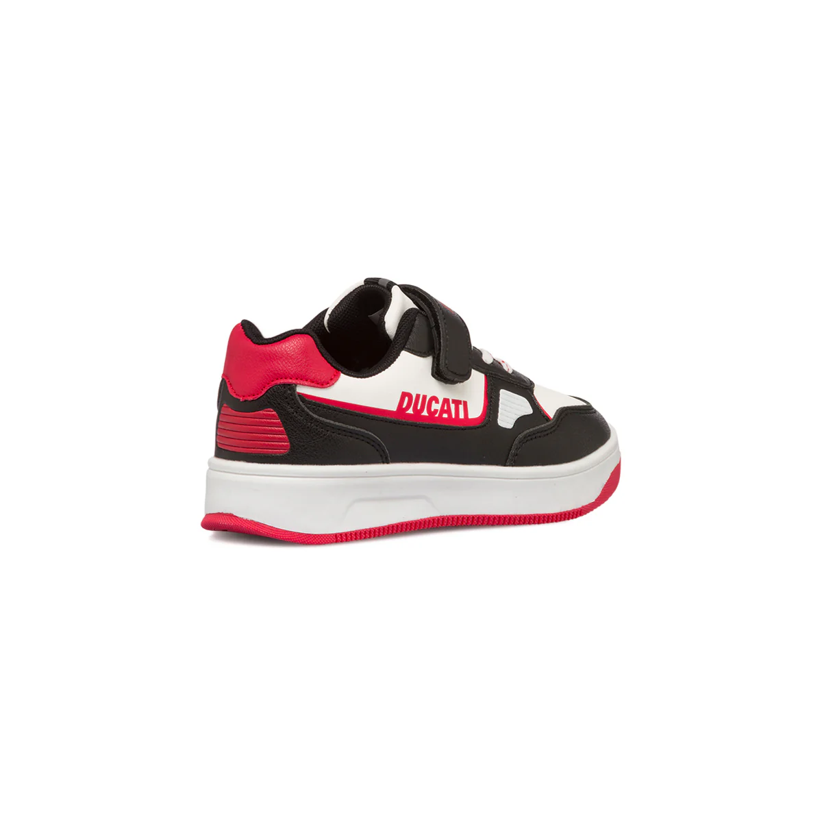 Sneakers bianche da bambino con dettagli rossi e neri Ducati Valencia 4 Ps - Image 3