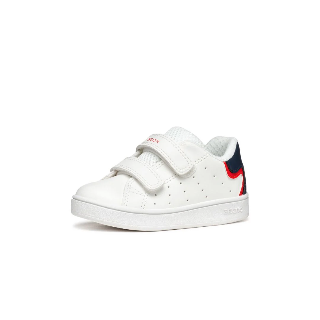 Sneakers bianche da Bambino con doppi strappi e suola traspirante Geox - Image 2