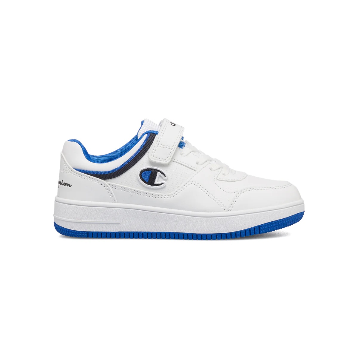 Sneakers bianche da bambino con logo laterale Champion Rebound Low B PS