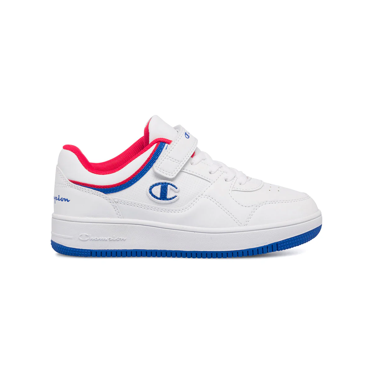 Sneakers bianche da bambino con logo laterale Champion Rebound Low B PS