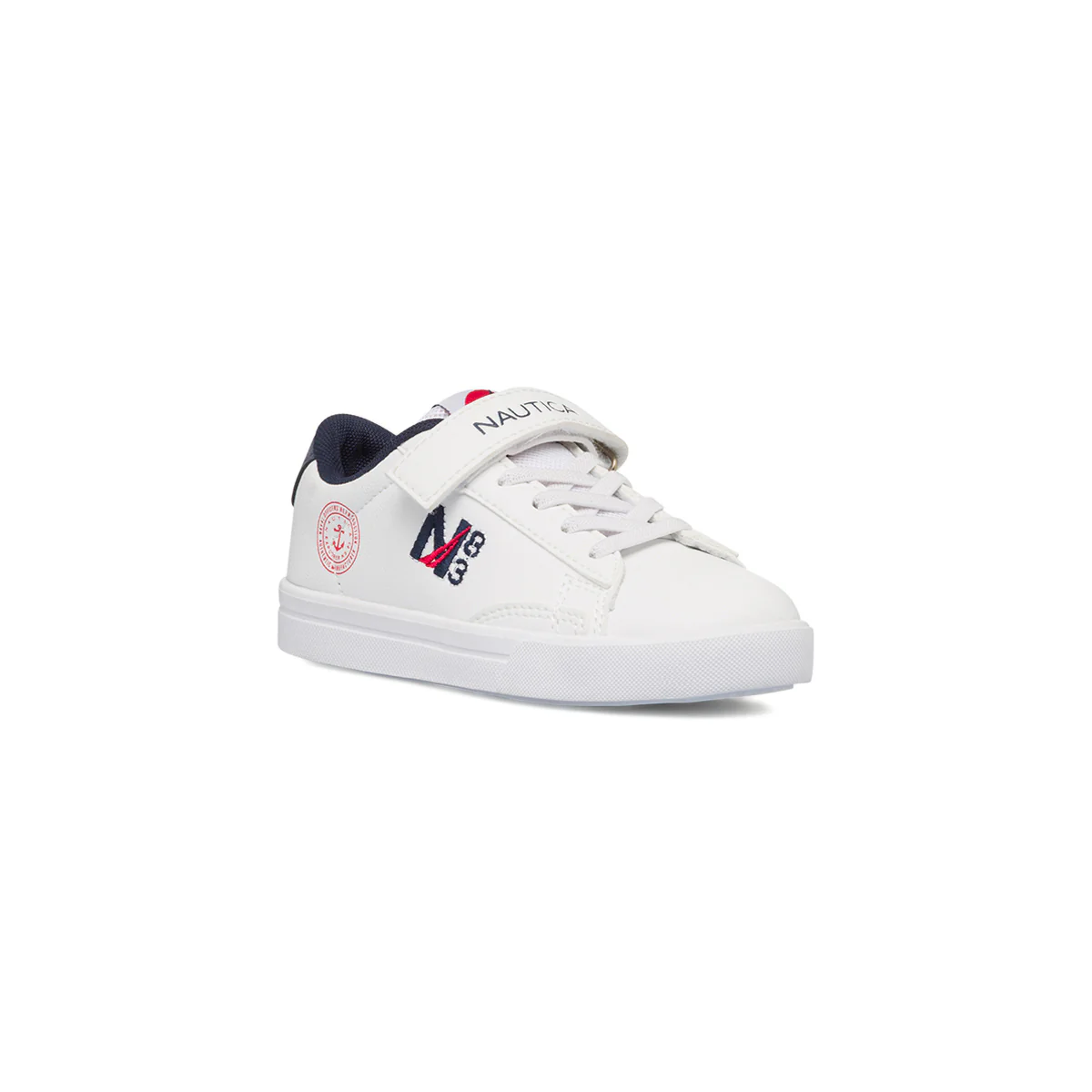 Sneakers bianche da bambino con logo laterale Nautica - Image 2