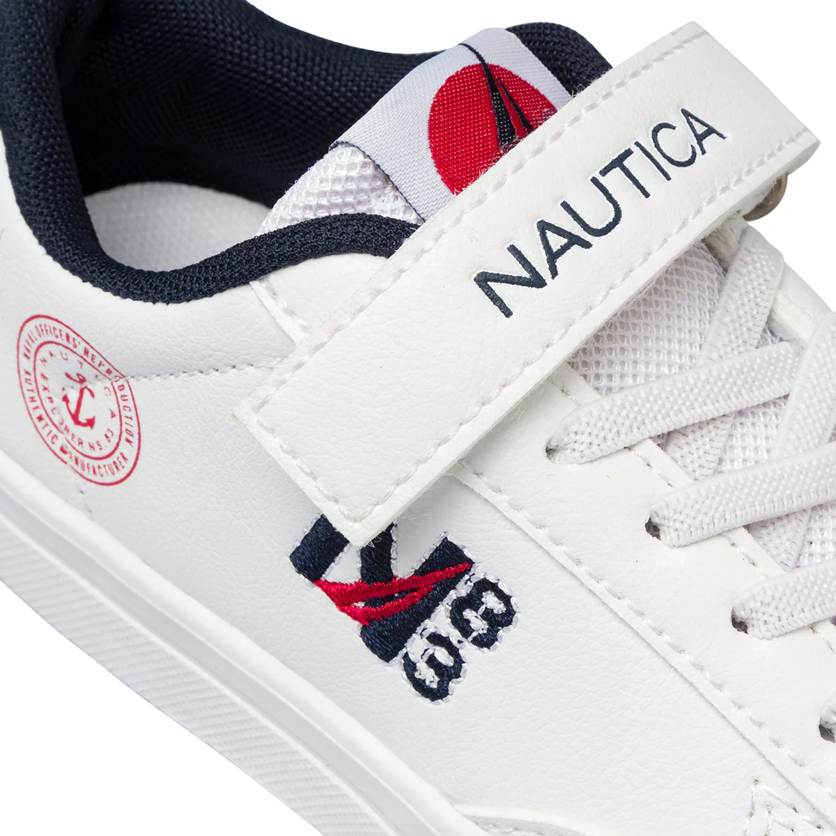 Sneakers bianche da bambino con logo laterale Nautica - Image 7