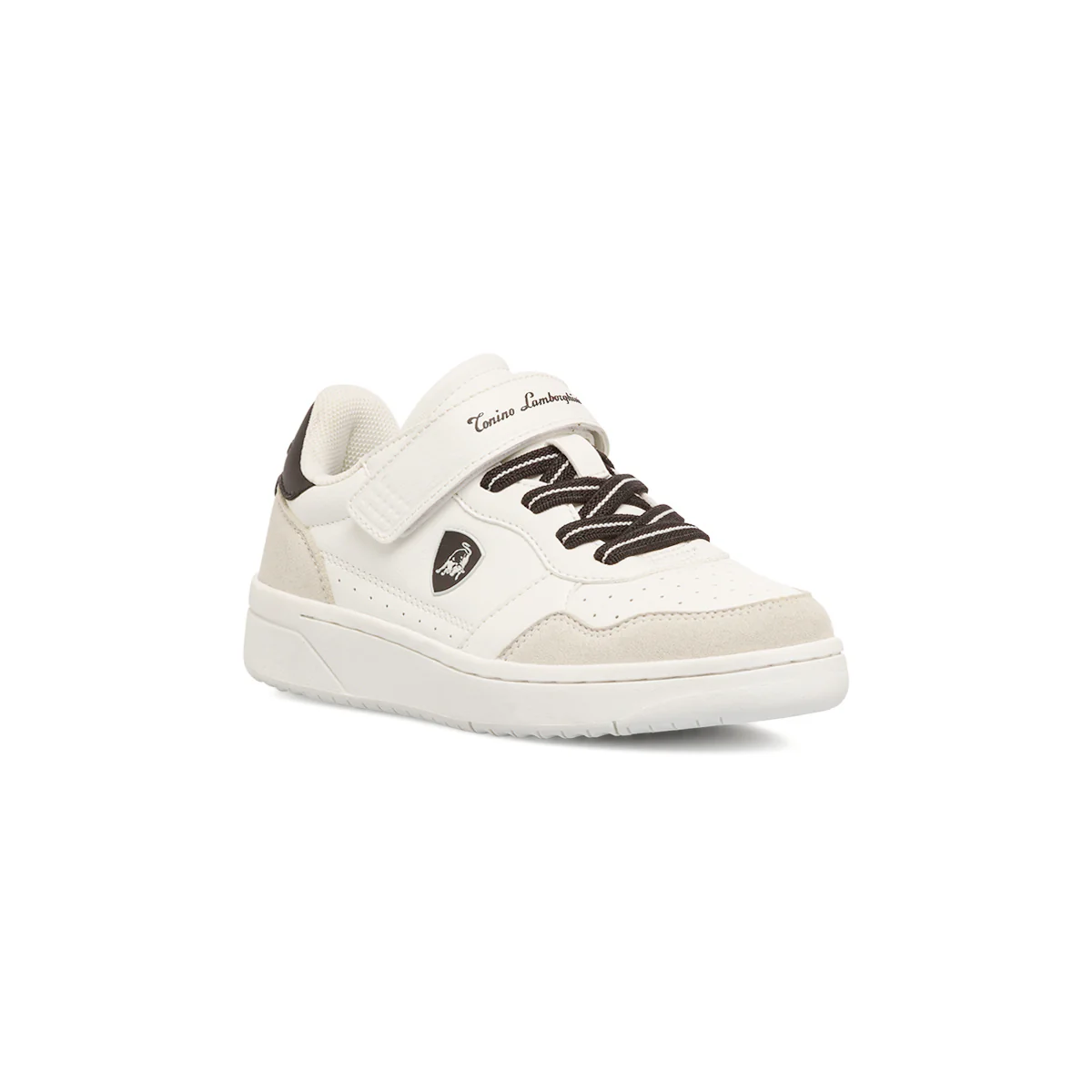 Sneakers bianche da bambino con logo laterale Tonino Lamborghini - Image 2