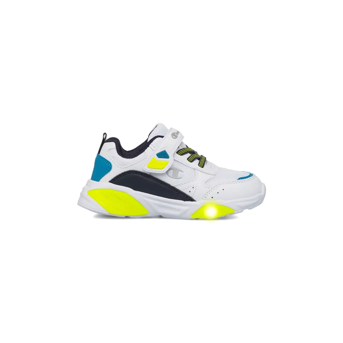 Sneakers bianche da bambino con luci nella suola Champion Wave