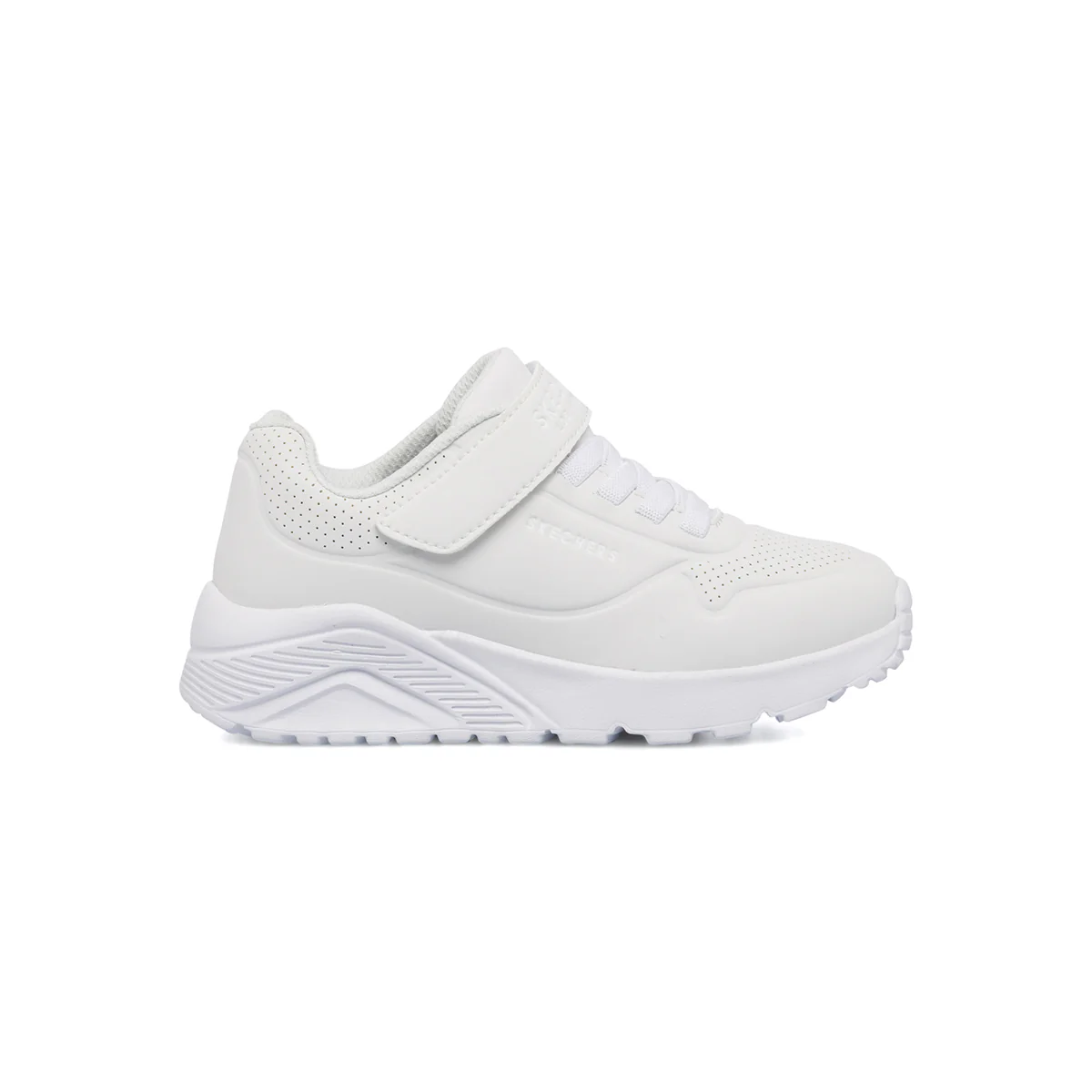 Sneakers bianche da bambino con soletta Air-Cooled Memory Foam Skechers Uno Lite Vendox - Image 7