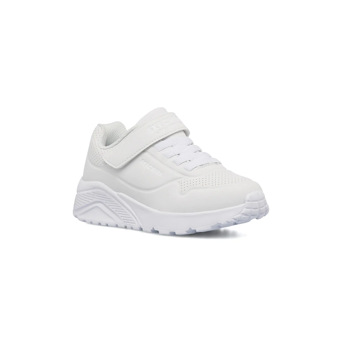 Sneakers bianche da bambino con soletta Air-Cooled Memory Foam Skechers Uno Lite Vendox - Image 8