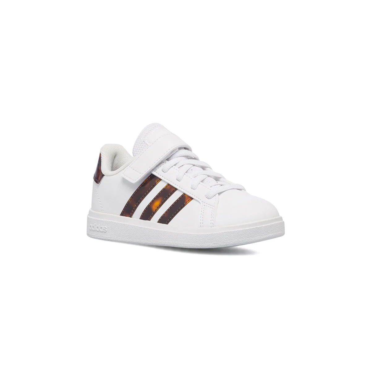 Sneakers bianche da bambino con strisce a contrasto adidas Grand Court 2.0 El K - Image 2