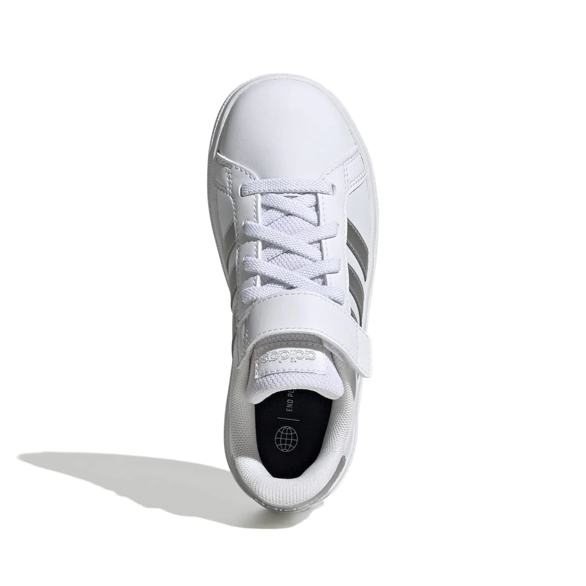 Sneakers bianche da bambino con strisce a contrasto adidas Grand Court 2.0 El K - Image 2