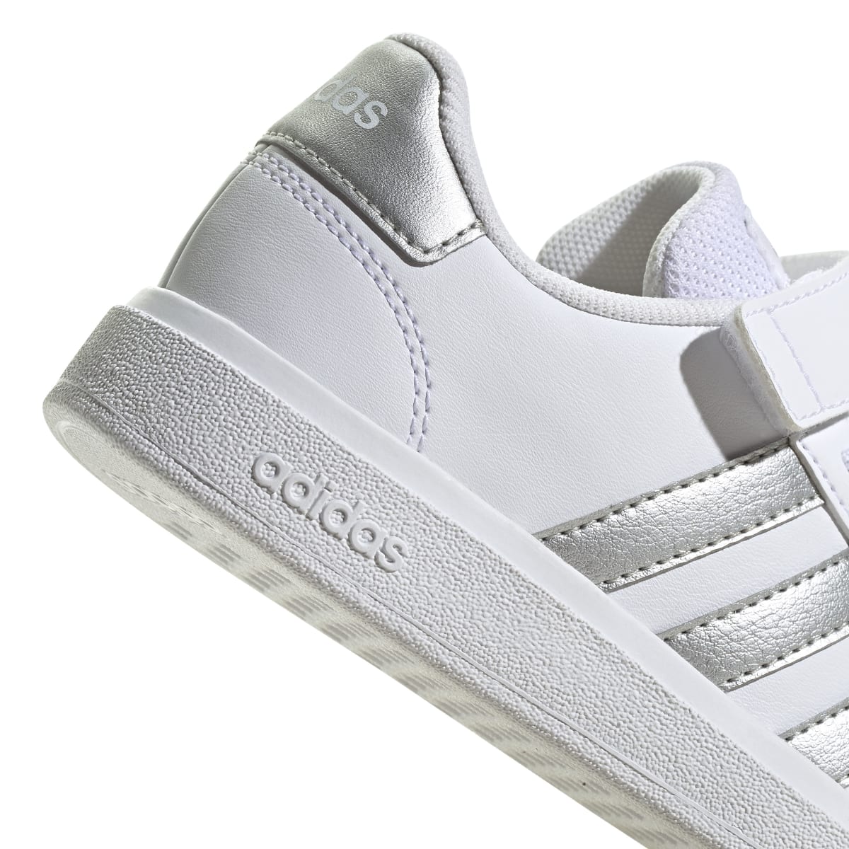 Sneakers bianche da bambino con strisce a contrasto adidas Grand Court 2.0 El K - Image 8