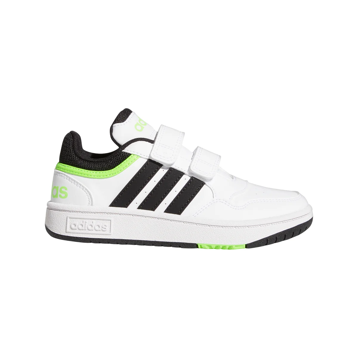 Sneakers bianche da bambino con strisce a contrasto adidas Hoops 3.0 Cf C