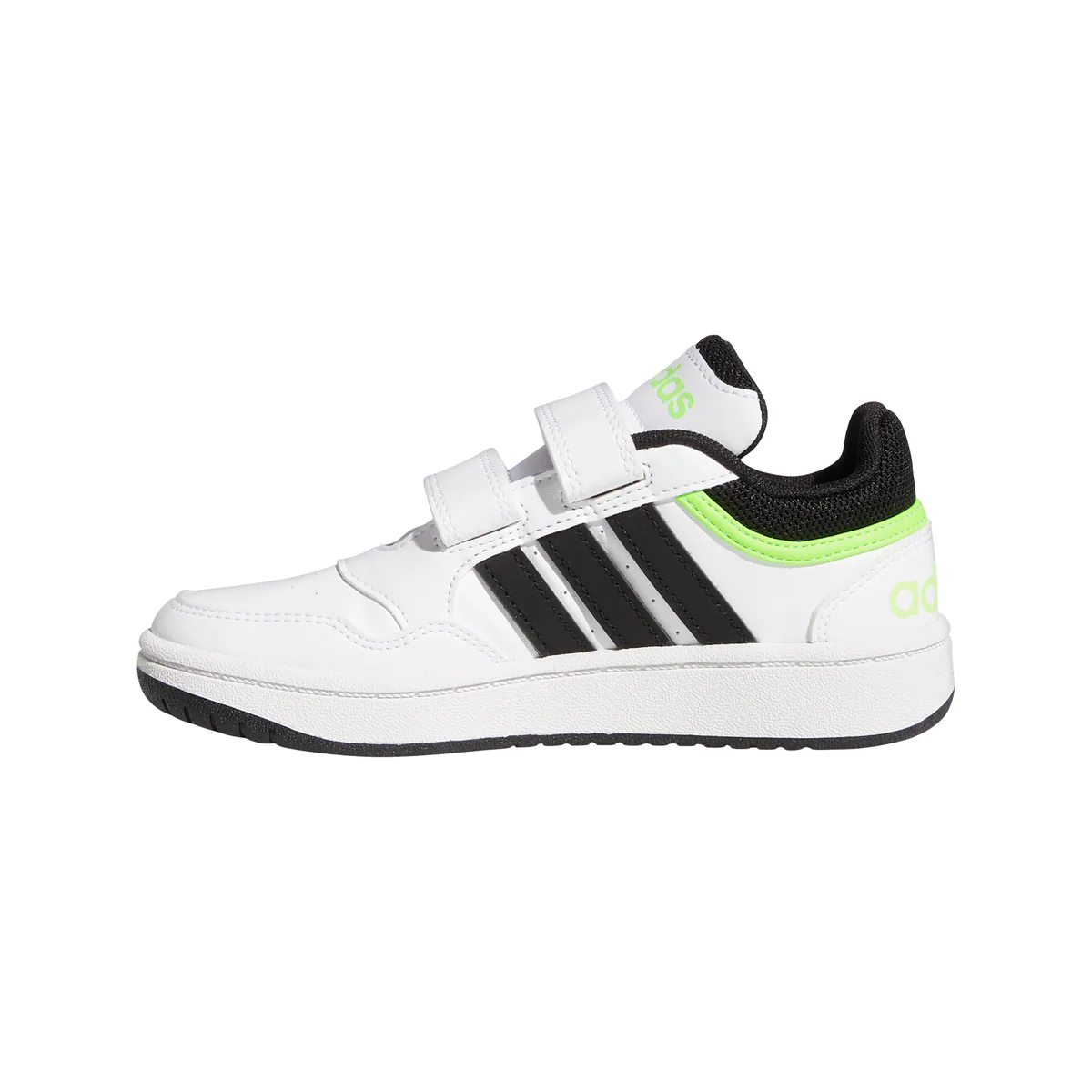 Sneakers bianche da bambino con strisce a contrasto adidas Hoops 3.0 Cf C - Image 3
