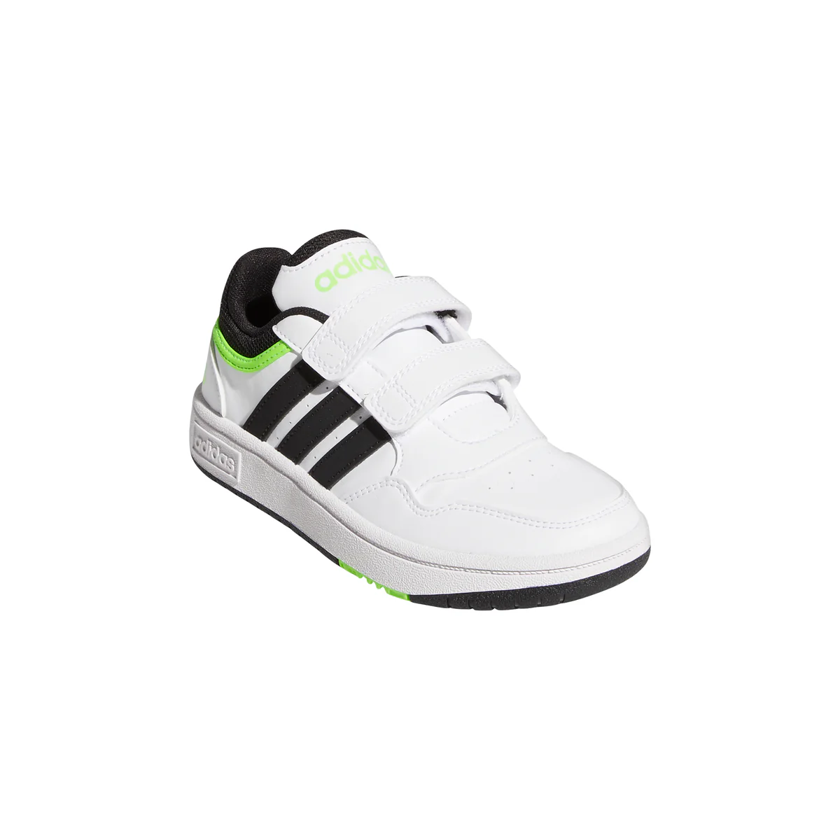 Sneakers bianche da bambino con strisce a contrasto adidas Hoops 3.0 - Image 2