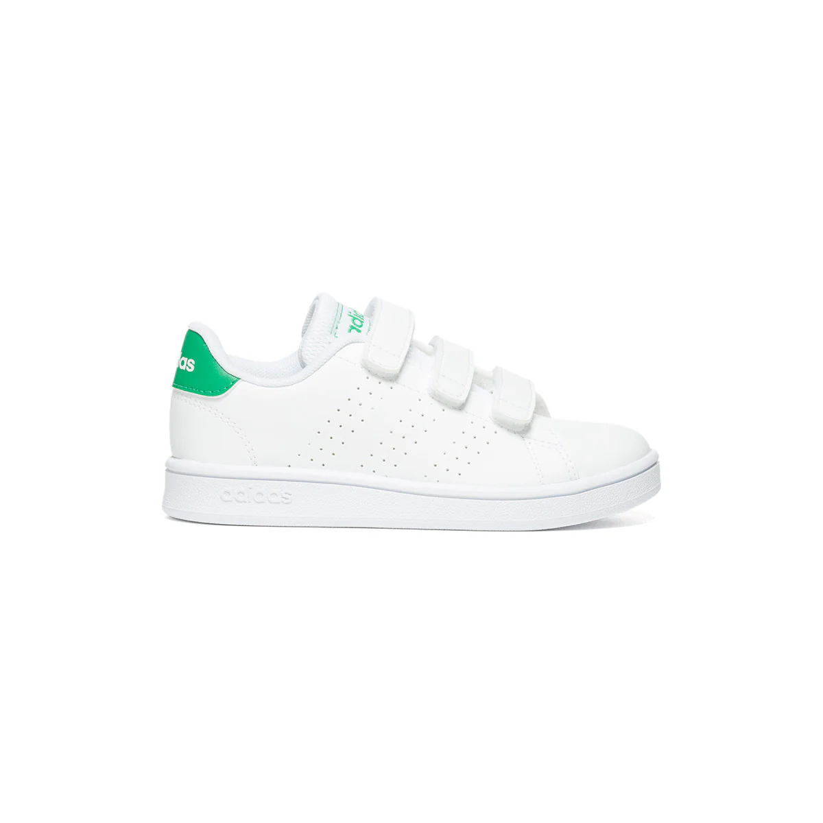 Sneakers bianche da bambino con strisce traforate adidas Advantage C