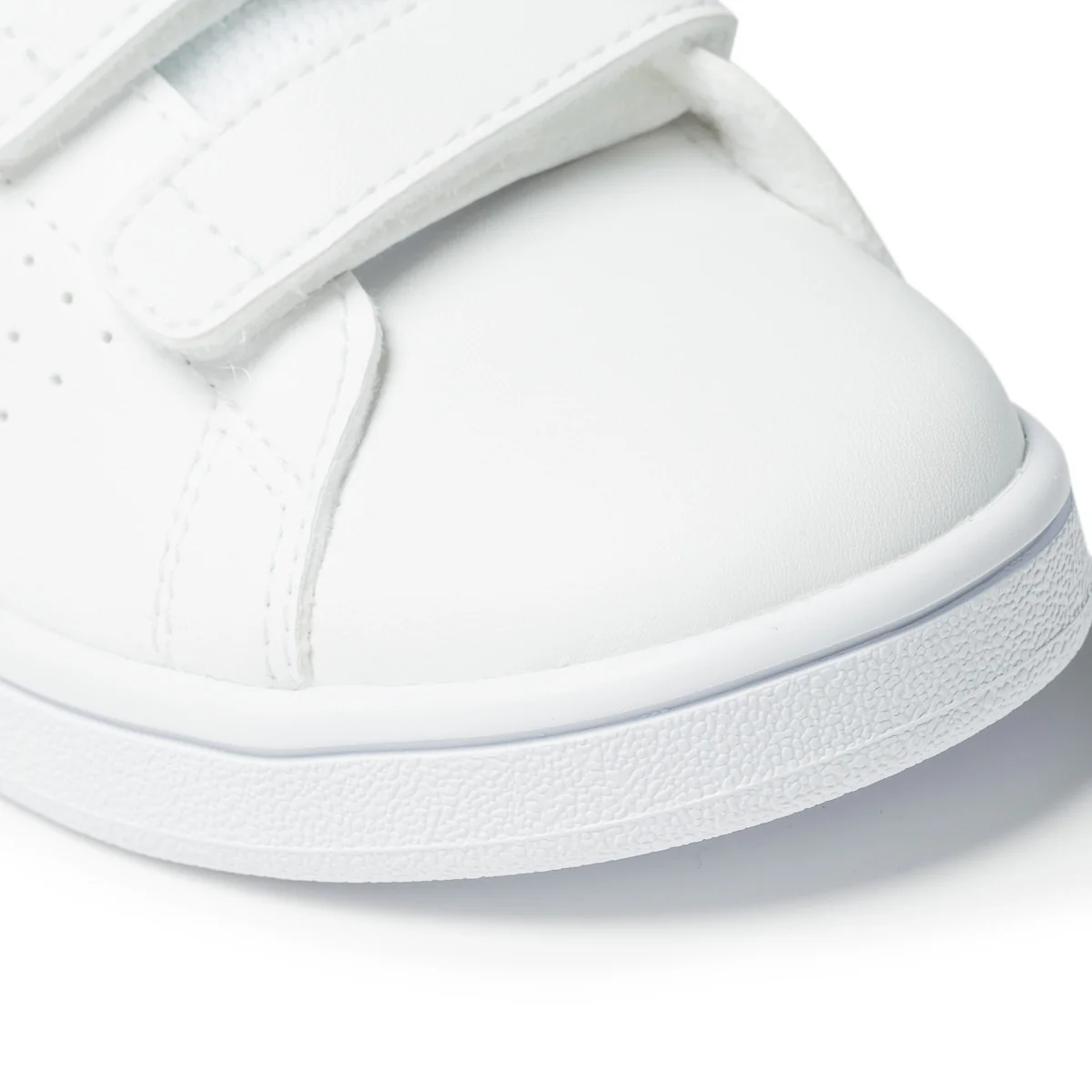 Sneakers bianche da bambino con strisce traforate adidas Advantage C - Image 5