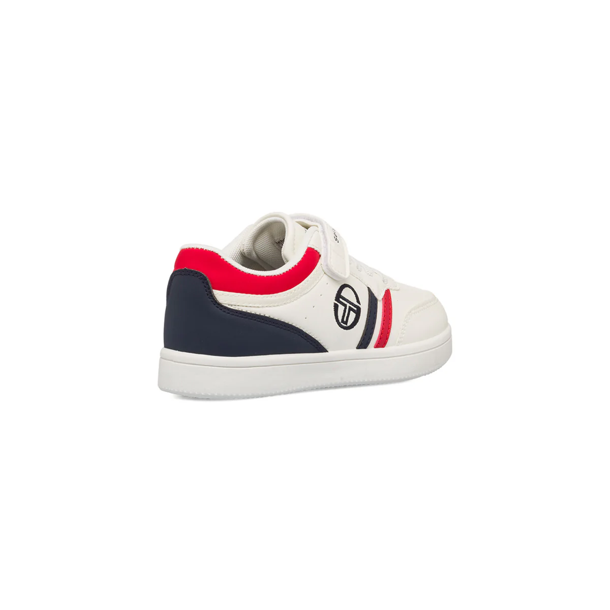 Sneakers bianche da bambino con velcro e dettagli blu e rossi Sergio Tacchini Coby - Image 3