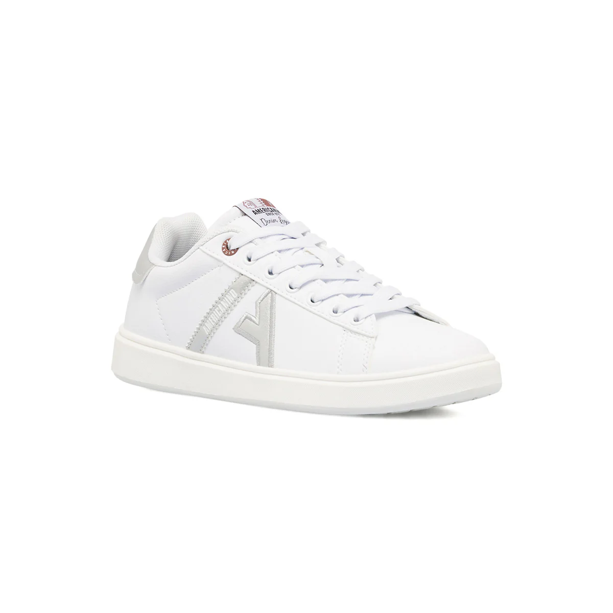 Sneakers bianche da donna Americanino con dettagli argento - Image 2