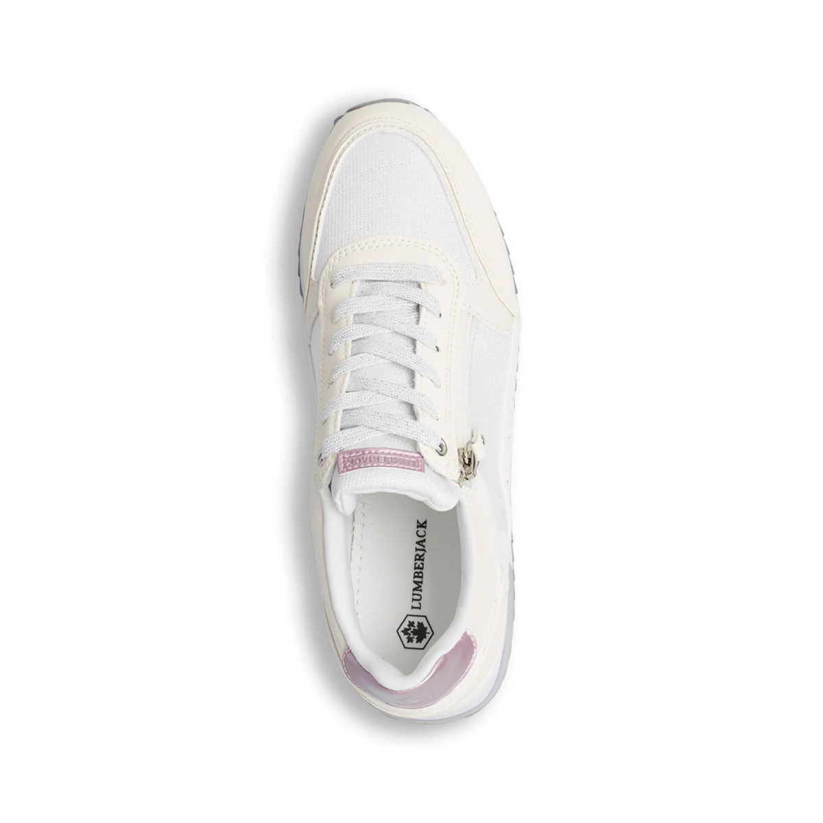 Sneakers bianche da donna con borchiette e suola a zeppa Lumberjack Cecilia - Image 5