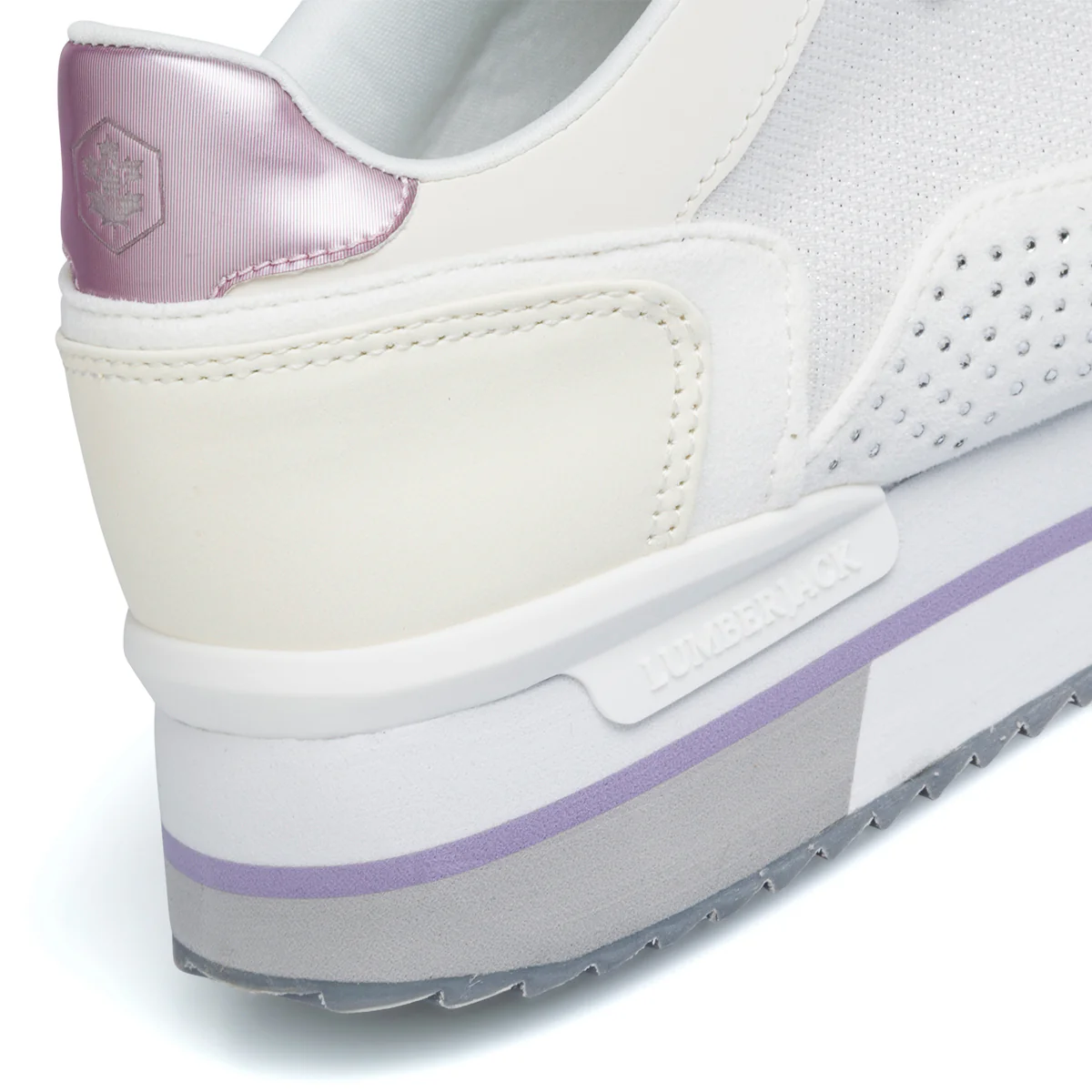 Sneakers bianche da donna con borchiette e suola a zeppa Lumberjack Cecilia - Image 8
