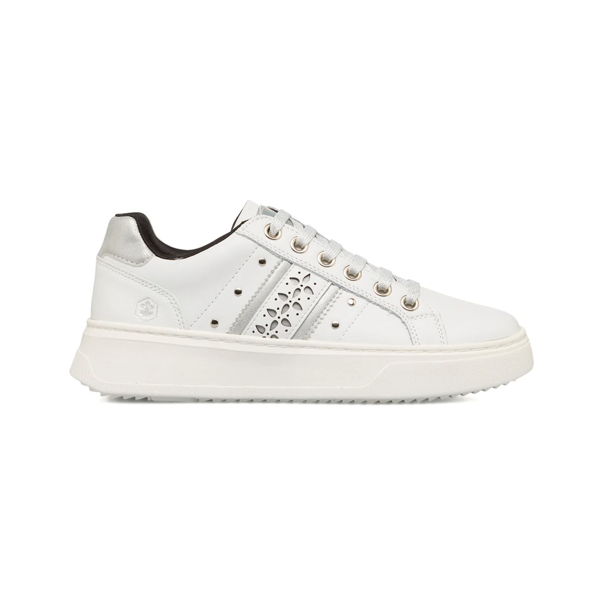 Sneakers bianche da donna con borchiette Lumberjack Evril