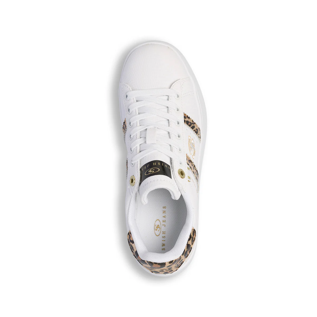 Sneakers bianche da donna con dettagli animaler Swish Jeans - Image 5