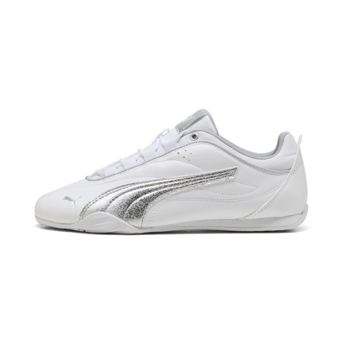 Sneakers bianche da Donna con dettagli argento laminato Puma - Image 2
