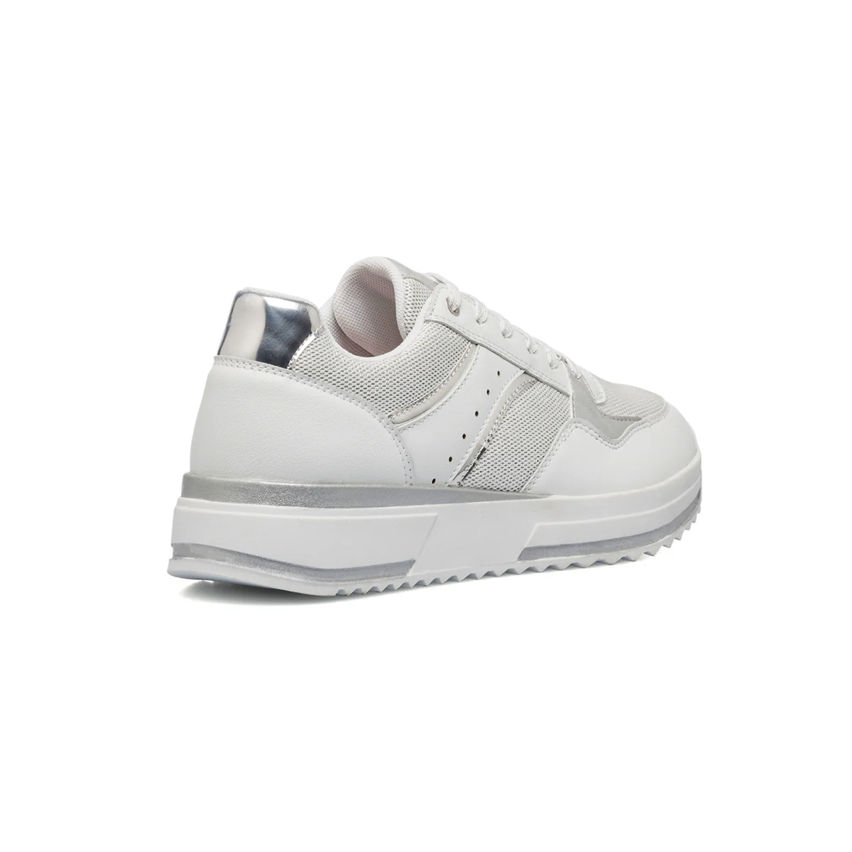 Sneakers bianche da donna con dettagli argento Lora Ferres - Image 3