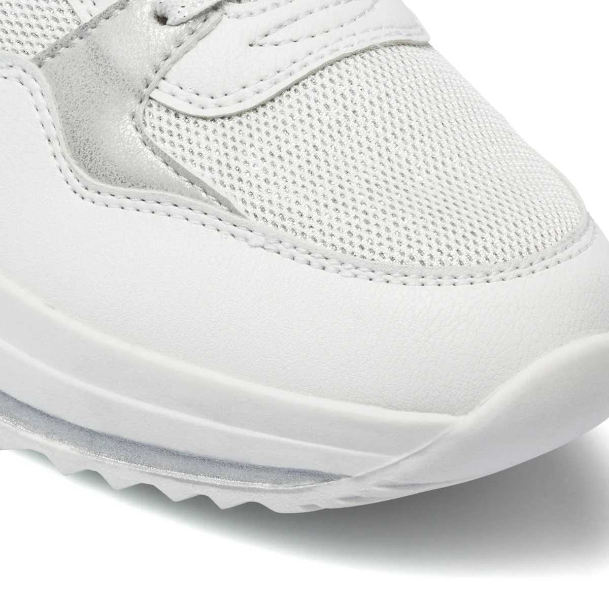 Sneakers bianche da donna con dettagli argento Lora Ferres - Image 5