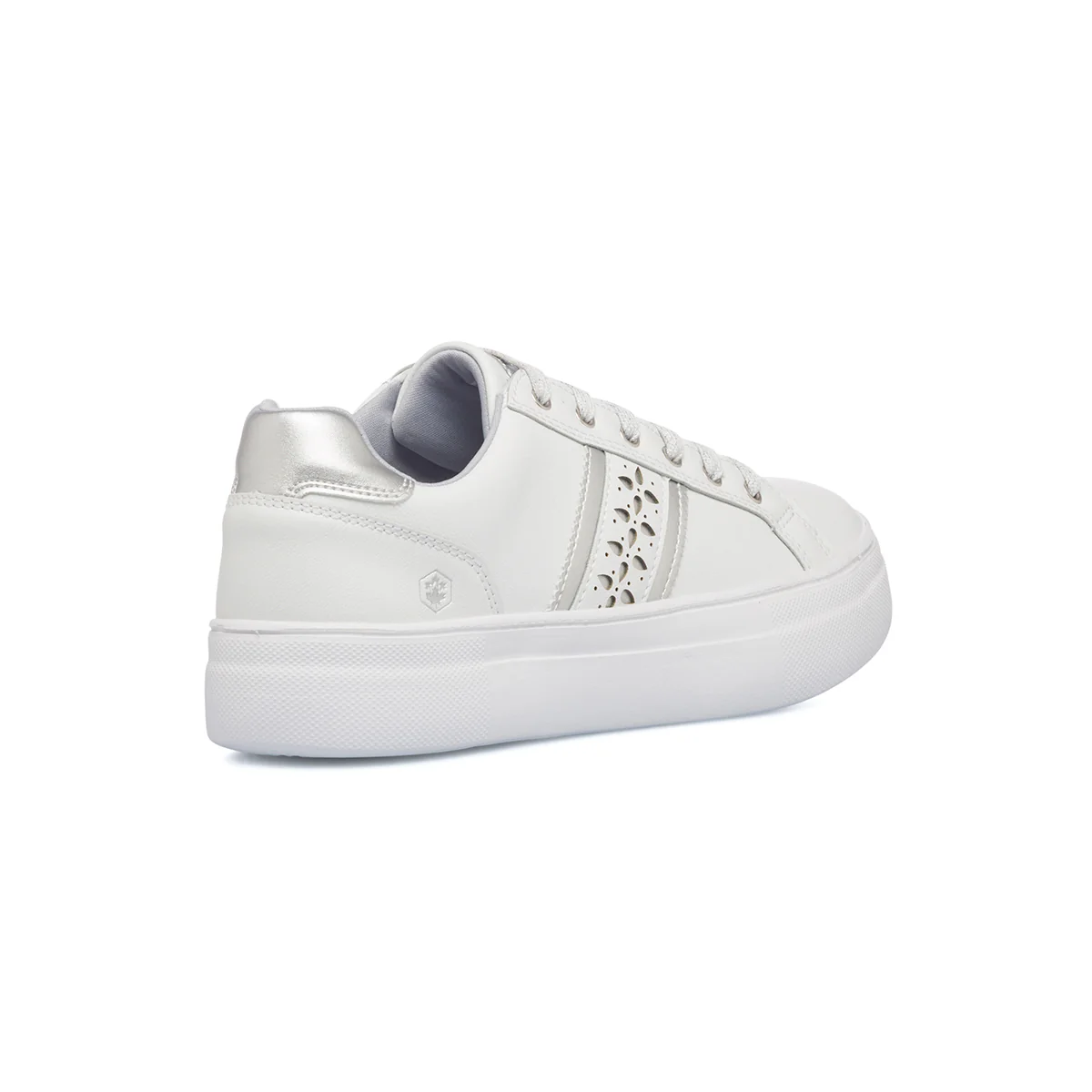Sneakers bianche da donna con dettagli argento Lumberjack Doris - Image 3