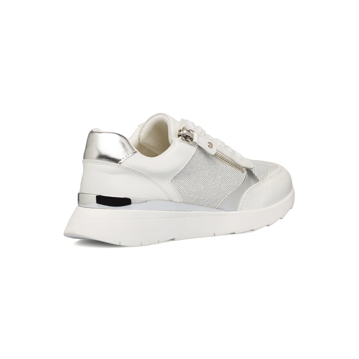 Sneakers bianche da donna con dettagli argento Swish Jeans - Image 3