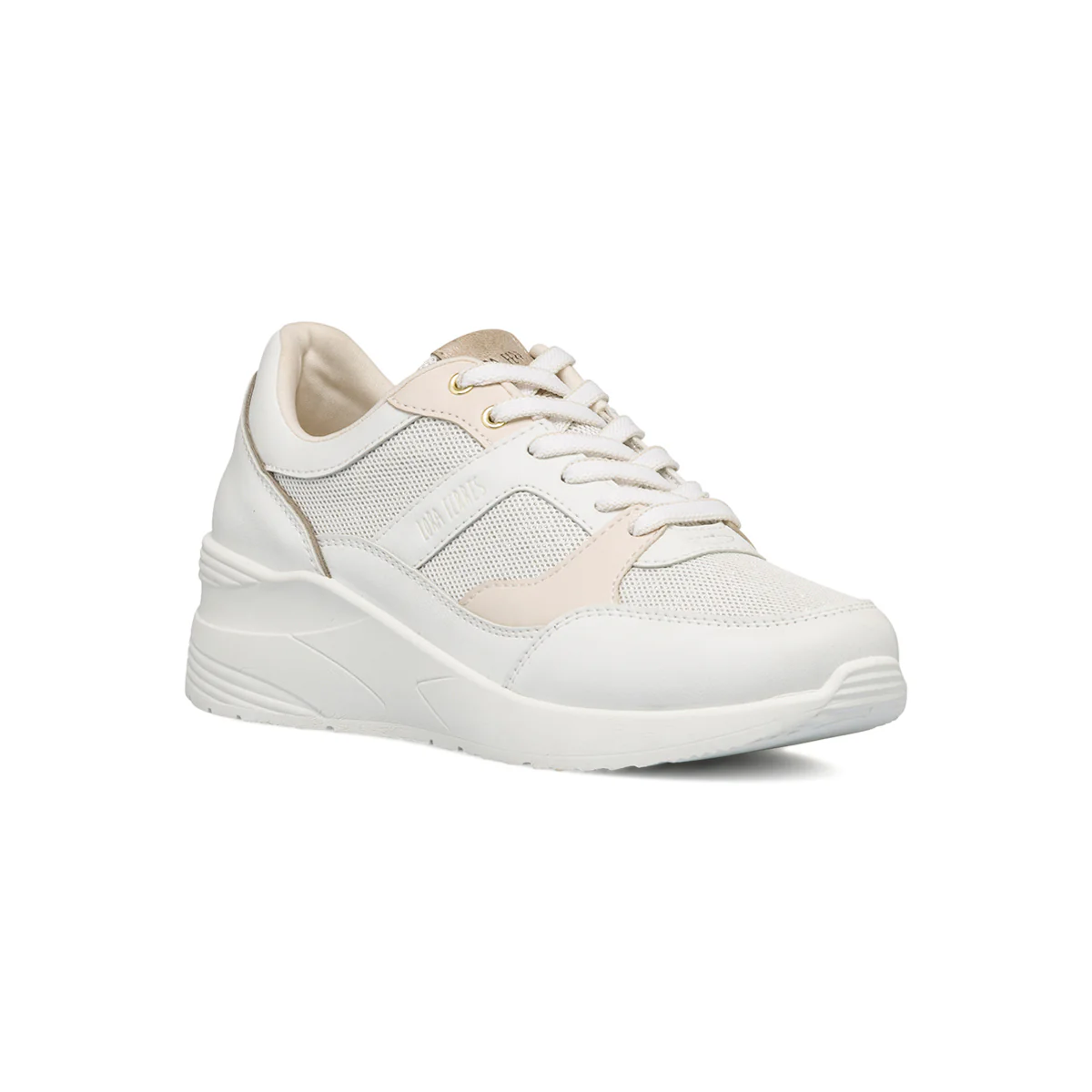 Sneakers bianche da donna con dettagli beige e maxi-suola Lora Ferres - Image 2