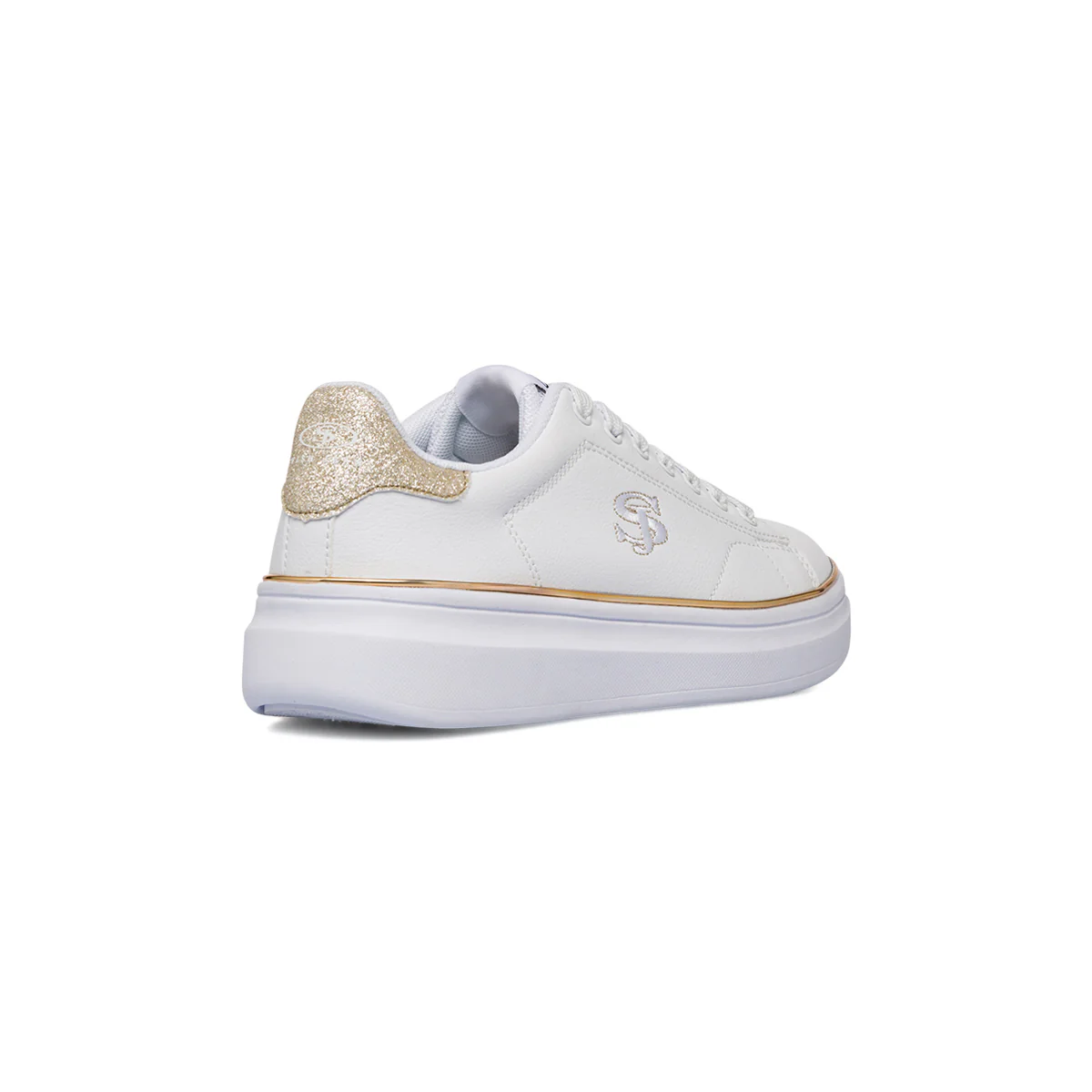 Sneakers bianche da donna con dettagli dorati Swish Jeans - Image 3