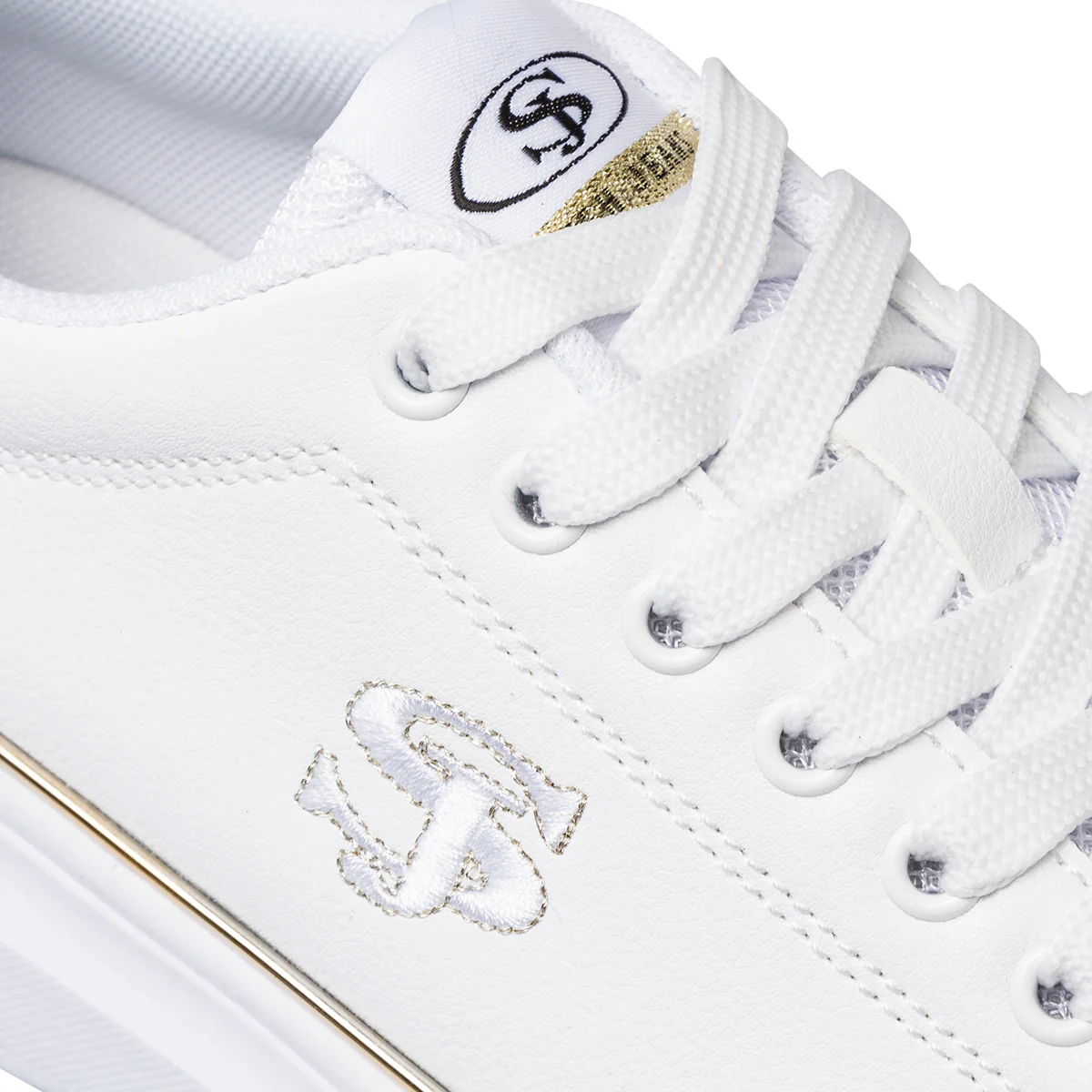 Sneakers bianche da donna con dettagli dorati Swish Jeans - Image 4
