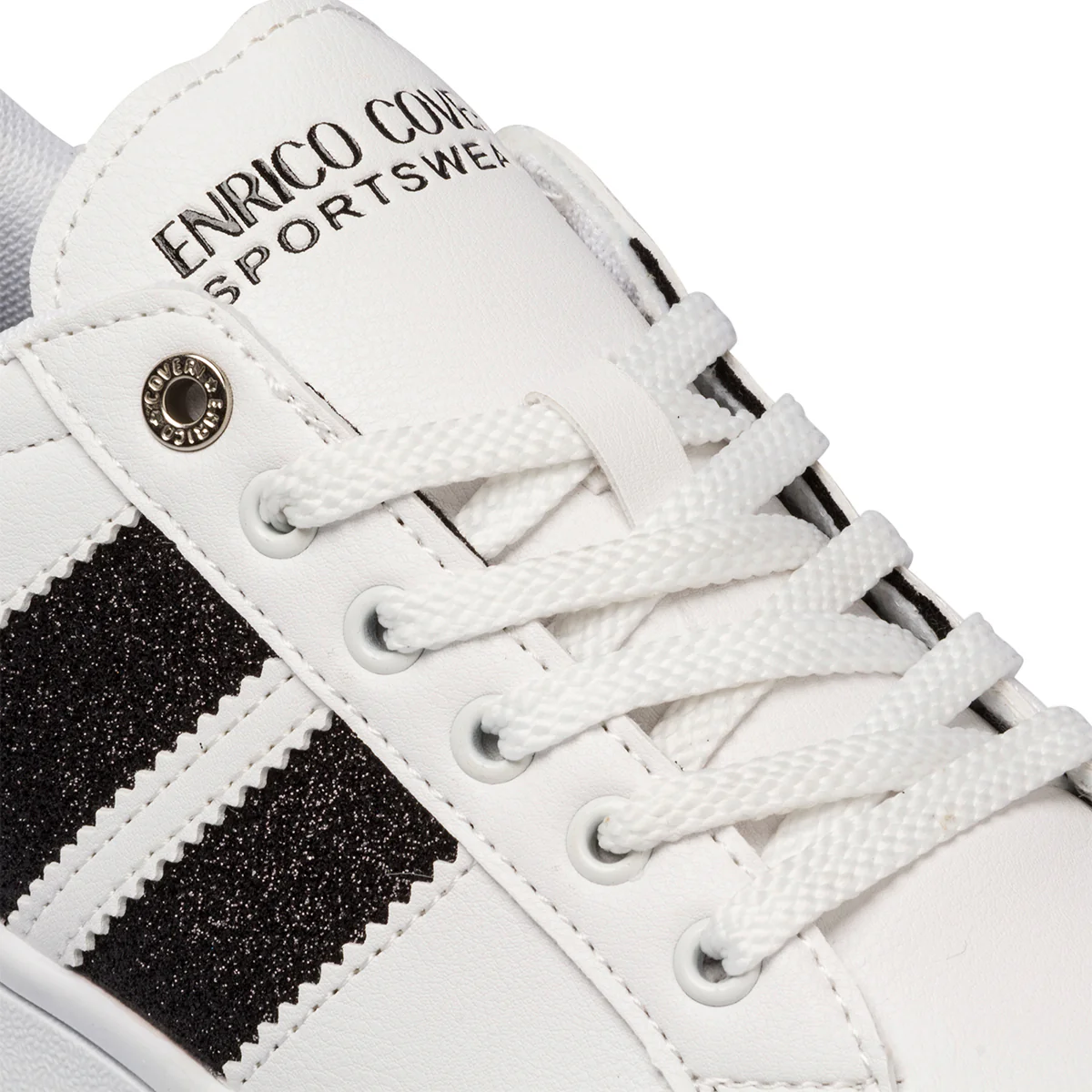 Sneakers bianche da donna con dettagli glitterati Enrico Coveri Amy - Image 6