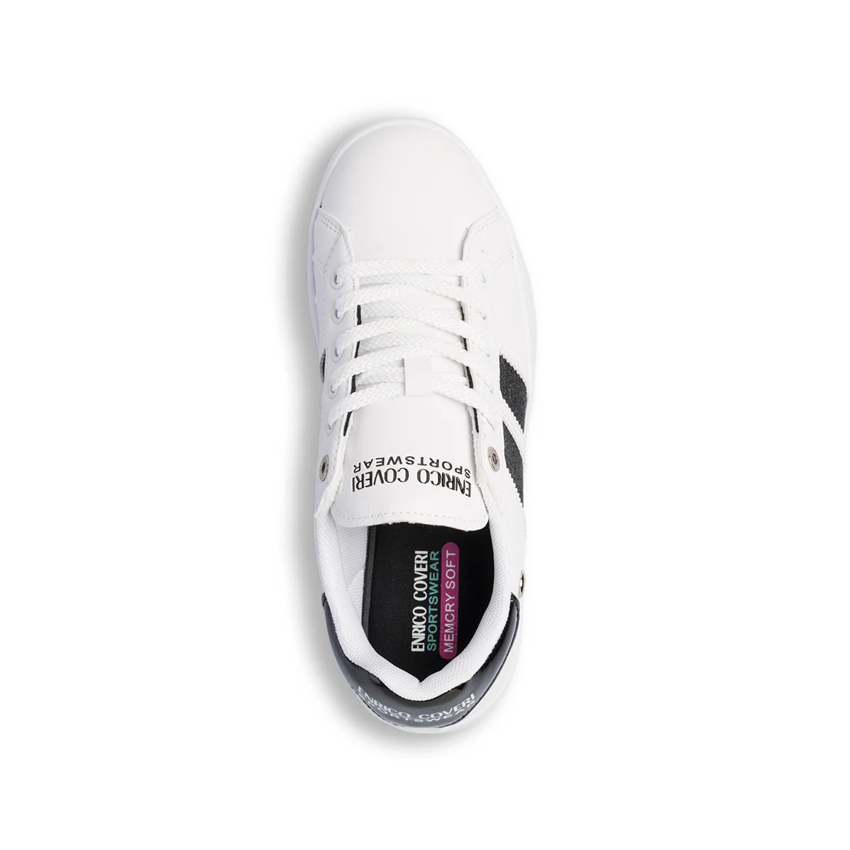 Sneakers bianche da donna con dettagli glitterati Enrico Coveri Amy - Image 8