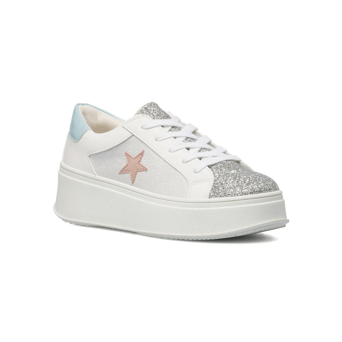 Sneakers bianche da donna con dettagli glitterati Lora Ferres - Image 10
